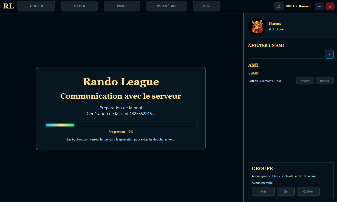 Génération de seed par le Launcher RandoLeague